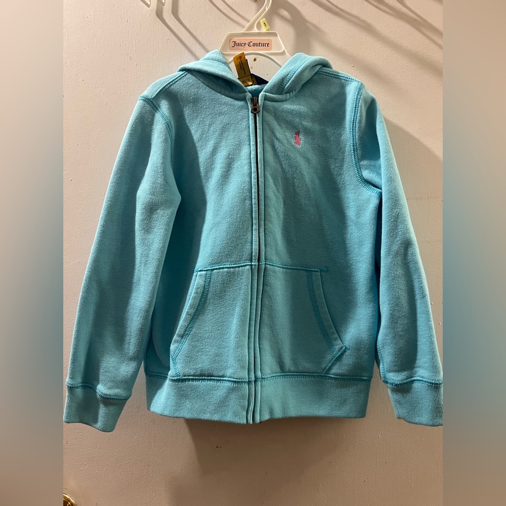 Polo Ralph Lauren light blue girls hoodie